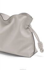 Loewe Women Flamenco clutch in nappa calfskin 206XF427 Ghost - Image 6