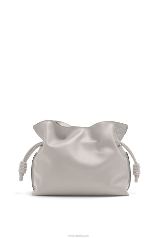 loewe_women_flamenco_clutch_in_nappa_calfskin_206xf427_ghost.jpg Loewe Women Flamenco clutch in nappa calfskin 206XF427 Ghost - Image 1
