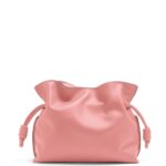 Loewe Women Flamenco clutch in nappa calfskin 206XF447 Peach Bloom