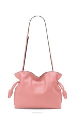 Loewe Women Flamenco clutch in nappa calfskin 206XF447 Peach Bloom - Image 4