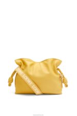 Loewe Women Flamenco clutch in nappa calfskin 206XF448 Pale Yellow Glaze