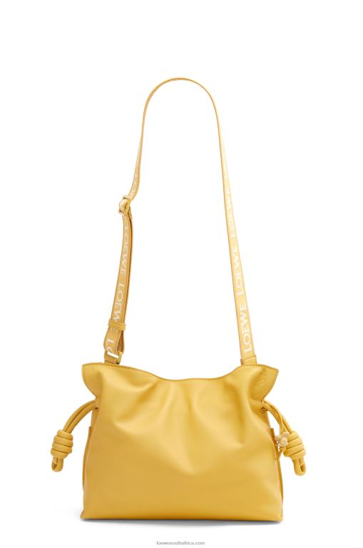 Loewe Women Flamenco clutch in nappa calfskin 206XF448 Pale Yellow Glaze - Image 4