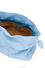 Loewe Women Flamenco clutch in nappa calfskin 206XF539 Dusty Blue - Image 6