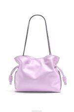 Loewe Women Flamenco clutch in nappa calfskin 206XF628 Bloom Orchid - Image 4