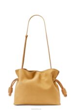 Loewe Women Flamenco clutch in nubuck 206XF528 Desert - Image 5