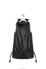 Loewe Women Flamenco dress in nappa 206XF1100 Black - Image 4
