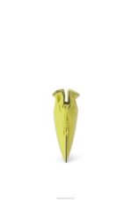 Loewe Women Flamenco Pocket in nappa calfskin 206XF294 Lime Yellow - Image 4