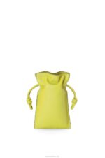 Loewe Women Flamenco Pocket in nappa calfskin 206XF294 Lime Yellow - Image 5
