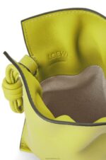 Loewe Women Flamenco Pocket in nappa calfskin 206XF294 Lime Yellow - Image 7