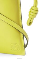 Loewe Women Flamenco Pocket in nappa calfskin 206XF294 Lime Yellow - Image 8