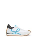 Loewe Women Flow runner in calfskin and nylon 206XF640 White/Blue
