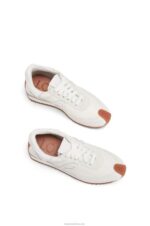 Loewe Women Flow Runner in lambskin and calfskin 206XF645 Soft White - Image 4