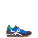 Loewe Women Flow runner in nylon and suede 206XF653 Royal Blue/Navy