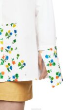 Loewe Women Flower deconstructed shirt in cotton poplin 206XF889 White - Image 5