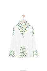 Loewe Women Flower deconstructed shirt in cotton poplin 206XF889 White - Image 6