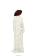 Loewe Women Flower maxi dress in viscose and silk 206XF1055 White/Multicolor - Image 3