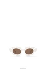 Loewe Women Flower sunglasses in injected nylon 206XF1460 Ivory