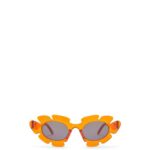 Loewe Women Flower sunglasses in injected nylon 206XF1461 Transparent Orange