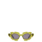 Loewe Women Flower sunglasses in injected nylon 206XF1462 Cactus Green
