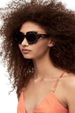 Loewe Women Flower sunglasses in injected nylon 206XF1464 Black - Image 2