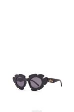 Loewe Women Flower sunglasses in injected nylon 206XF1464 Black - Image 3