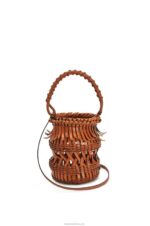 Loewe Women Fringes Bucket bag in calfskin 206XF185 Tan - Image 3
