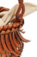 Loewe Women Fringes Bucket bag in calfskin 206XF185 Tan - Image 7