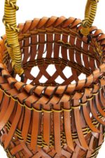 Loewe Women Fringes Bucket bag in calfskin 206XF186 Tan/Yellow - Image 3