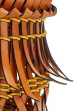 Loewe Women Fringes Bucket bag in calfskin 206XF186 Tan/Yellow - Image 5