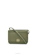 Loewe Women Goya bag in silk calfskin 206XF301 Avocado Green