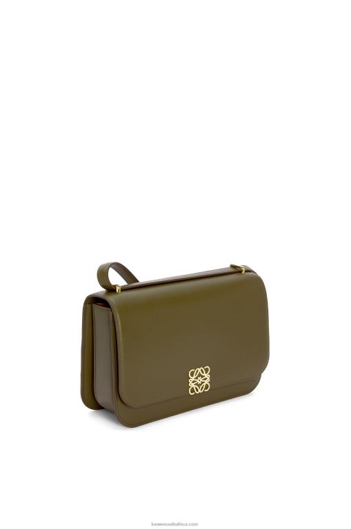 Loewe Women Goya bag in silk calfskin 206XF374 Dark Khaki Green - Image 2