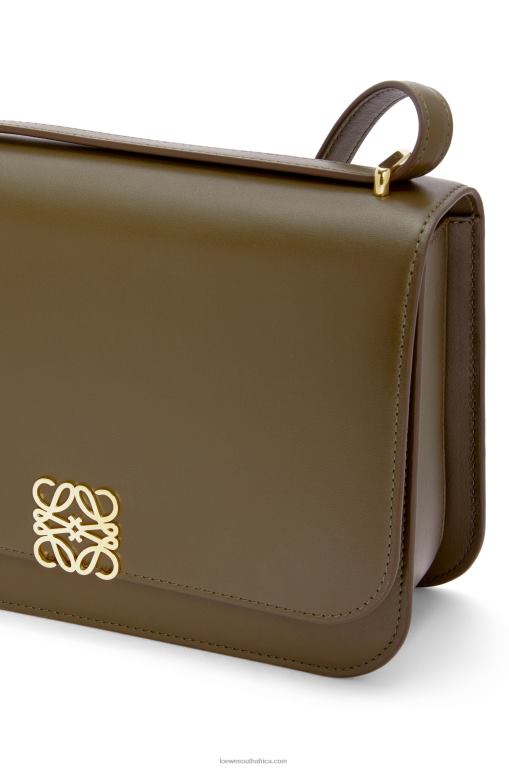 Loewe Women Goya bag in silk calfskin 206XF374 Dark Khaki Green - Image 7