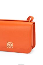 Loewe Women Goya bag in silk calfskin 206XF494 Orange - Image 8