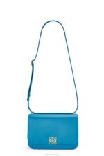 Loewe Women Goya bag in silk calfskin 206XF495 Lagoon Blue - Image 5