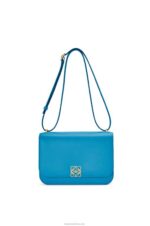 Loewe Women Goya bag in silk calfskin 206XF495 Lagoon Blue - Image 6