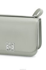 Loewe Women Goya bag in silk calfskin 206XF507 Ash Grey - Image 8