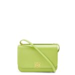 Loewe Women Goya bag in silk calfskin 206XF509 Green Bean