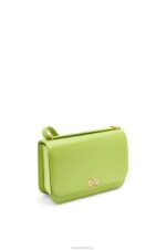 Loewe Women Goya bag in silk calfskin 206XF509 Green Bean - Image 3