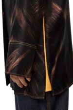 Loewe Women Hair print shirt in silk 206XF930 Brown/Multicolor - Image 4