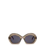 Loewe Women Half moon sunglasses in acetate 206XF1497 Khaki Green