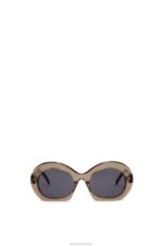 Loewe Women Half moon sunglasses in acetate 206XF1497 Khaki Green