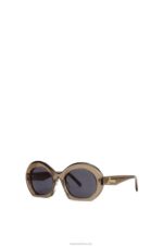 Loewe Women Half moon sunglasses in acetate 206XF1497 Khaki Green - Image 3