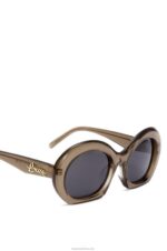 Loewe Women Half moon sunglasses in acetate 206XF1497 Khaki Green - Image 5