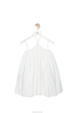 Loewe Women Halterneck dress in linen 206XF1054 White - Image 5