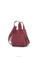 Loewe Women Hammock compact bag in classic calfskin 206XF340 Wild Berry