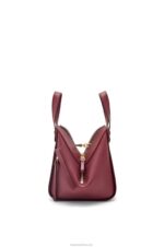 Loewe Women Hammock compact bag in classic calfskin 206XF340 Wild Berry - Image 3