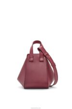 Loewe Women Hammock compact bag in classic calfskin 206XF340 Wild Berry - Image 4