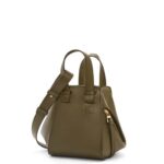 Loewe Women Hammock compact bag in classic calfskin 206XF372 Dark Khaki Green