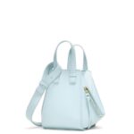 Loewe Women Hammock compact bag in satin calfskin 206XF460 Aquamarine