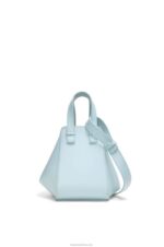 Loewe Women Hammock compact bag in satin calfskin 206XF460 Aquamarine - Image 5